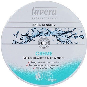 Lavera Basis Sensitiv denní vyživující a hydratační krém pro suchou pleť Cream Bio Shea Butter and Bio Almond 150 ml