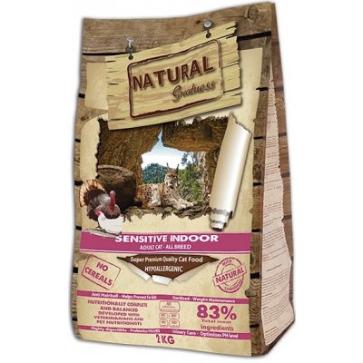 Natural Greatness Sensitive Indoor Cat Rec. kuře krůta 600 g – Hledejceny.cz