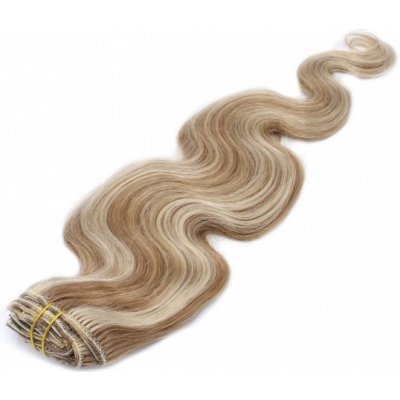 Clip in vlasy 51cm vlnité - světlý melír – Zboží Mobilmania