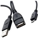 PremiumCord KUR-21 micro USB 2.0, USB A F + USB A M - Micro USB M, 1m – Sleviste.cz