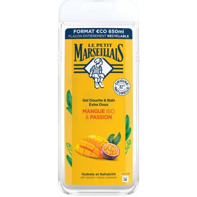 Le Petit Marseillais Extra Gentle Shower Gel Organic Mango & Passion 650 ml hydratační sprchový gel unisex – Hledejceny.cz