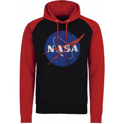 NASA mikina Insignia Baseball Washed Black Red – Zboží Mobilmania