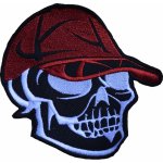 Warrior Dog Lebka s kšiltovkou Barva kšiltovky: Metalická červená, Velikost nášivky: 10 cm – Sleviste.cz