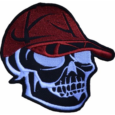 Warrior Dog Lebka s kšiltovkou Barva kšiltovky: Metalická červená, Velikost nášivky: 10 cm – Sleviste.cz