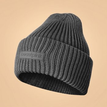 BeastPink Zimní čepice Beanie Silver Black