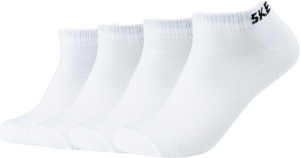 Skechers pánské ponožky 4 kusy nízká bílá