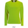 Dámské sportovní tričko Sol's Collection Tričko Sporty LSL Women sportovní dlouhý rukáv dámské COT-25207208600 Zelená neon