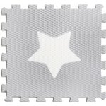 Vylen Pěnové puzzle Minideckfloor s hvězdičkou Světle šedý s bílou hvězdičkou 340 x 340 mm – Zboží Mobilmania