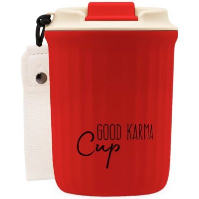 Goodie Good Karma Travel Cup Cestovní termohrnek ČERVENÝ 360 ml – Zboží Dáma