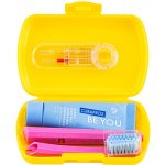 Curaprox Travel set žlutý 2 ks zubních kartáčků + zubní pasta 10 ml dárková sada – Hledejceny.cz