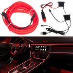 KIK KX4955 LED ambientní osvětlení pro auto/auto USB/12V páska 5m červená | Zboží Auto