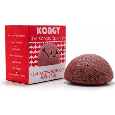 Kongy Konjaková houbička růžový jíl – Zboží Dáma