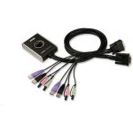 Aten CS-682 DataSwitch elektronický 2:1 (kláv.,DVI,myš,audio) USB, 1,2m kabely – Zboží Živě