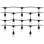 ORNO LED řetězové svítidlo 20m+20x žárovka E27 1W, 80ml, černá [LG-3/20M/E27/3] – Hledejceny.cz