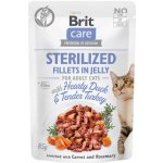 Brit Care Cat Sterilized Fillets in Jelly Hearty Duck & Tender Turkey 85 g – Sleviste.cz