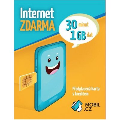 MOBIL.CZ Předplacená karta s kreditem 100Kč – Zboží Mobilmania