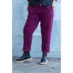 Manšestrové kalhoty do gumy MARLEY Vínová – Zboží Mobilmania