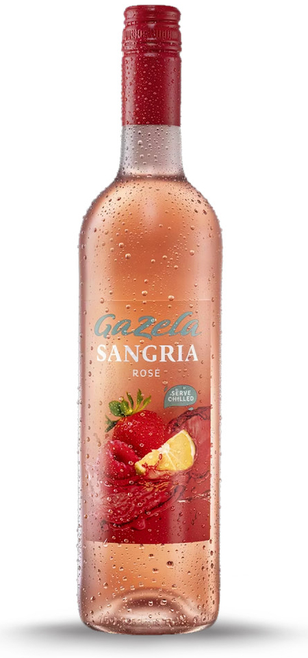Gazela Sangria rosé ovocné růžové polosladké Portugalsko 8% 0,75 l (holá láhev)
