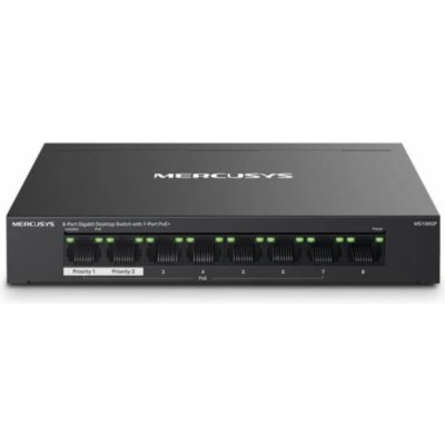 Mercusys MS108GP 8xGb desktop switch 7xPoE+ – Zboží Živě