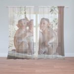 Sablio Záclony Opičky: 2ks 150x250cm – Hledejceny.cz