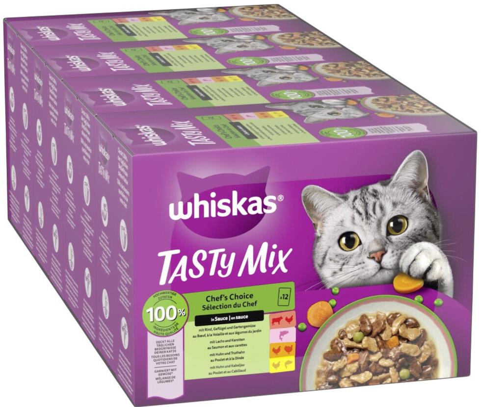 WHISKAS TASTY MIX Chef's Choice v omáčce 144 x 85 g