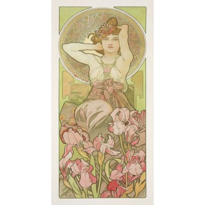 Plakát, Obraz - The Precious Stones: Amethyst, 1900, Alfons Mucha, 20 × 40 cm – Sleviste.cz