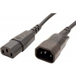 Roline Kabel síťový prodlužovací, IEC320 C14 - IEC320 C13, 0,5m, černý - 19.08.1505 – Zboží Živě