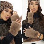 rukavice s měkké husté kožešiny KARR7A Camel – Hledejceny.cz