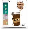 Pouzdro na tablet Picasee silikonový Apple iPad 9.7" 2018 6. gen Cute coffee čiré