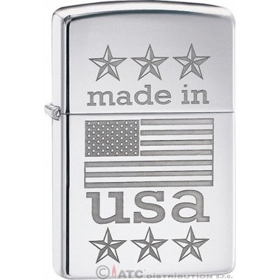 Zippo benzínový MADE IN USA WITH FLAG – Zbozi.Blesk.cz