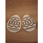 Dřevotéka Dřevěná dekorace vajičko hvězdičky 7x5 cm – Hledejceny.cz