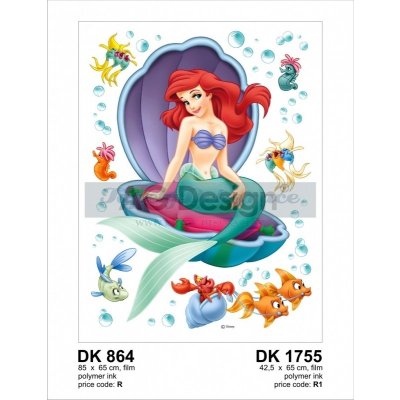 AG Design AGF1755 Samolepící dekorace na zeď Disney Ariel (42,5 x 65 cm) – Zboží Dáma