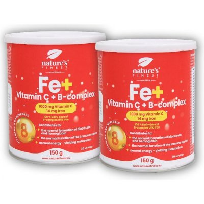 Nature´s Finest 2x Železo + Vitamin C + B-Complex 150 g – Hledejceny.cz