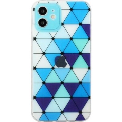 Appleking Pouzdro měkké se vzorem vitráže iPhone 12 - modré – Hledejceny.cz