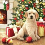 Ubrousek 33x33cm Štěně – HobbyKompas.cz