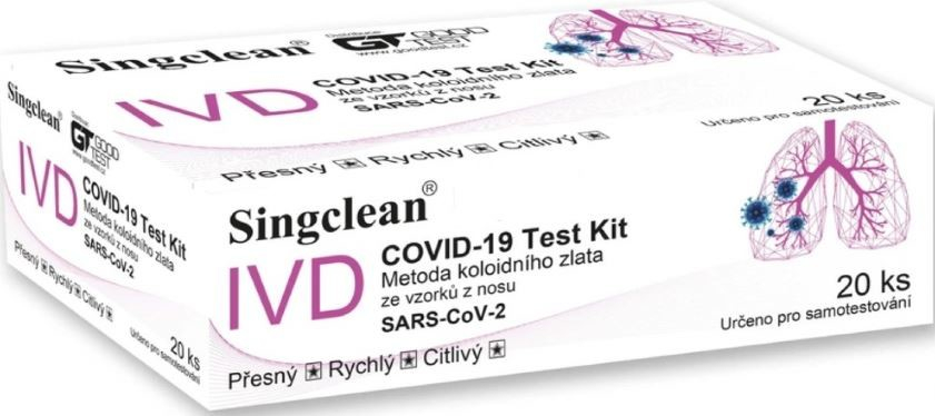 Hangzhou Singclean Medical Products Antigenní test COVID-19 Test Kit 20 ks