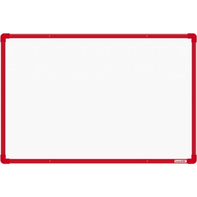 VMS Vision boardOK Keramická tabule na fixy s červeným rámem Červená 60 x 90 cm