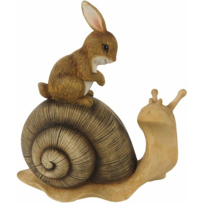 Dekorace sedící králík na šnekovi 13*6*14 cm – Hledejceny.cz