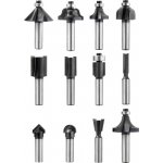 Einhell Sada fréz Router Bit set TCT, 8mm, 12pcs – Zboží Mobilmania