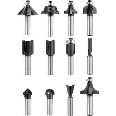 Einhell Sada fréz Router Bit set TCT, 8mm, 12pcs – Zboží Mobilmania
