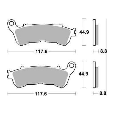 Brzdové destičky DP Brakes pro model s ABS přední HONDA CBF 1000 rok 06-18