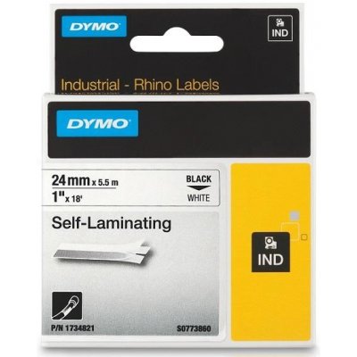 DYMO páska laminovací RHINO D1 24 mm x 5,5 m, černá na bílé, S0773860 – Zbozi.Blesk.cz