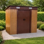 BestBerg BBSH-407W 2,8 m² 130 x 213 x 191 cm dekor dřeva/hnědá – Zboží Dáma