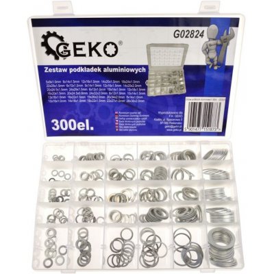 GEKO G02824 Sada podložek hliníkové podložky 300 ks – Sleviste.cz
