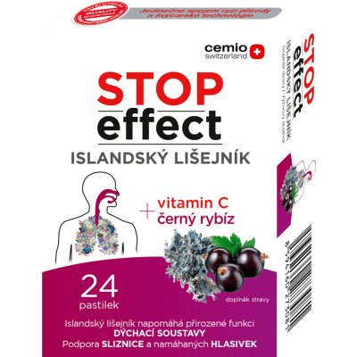 Cemio Pastilky Stop Effect s lišejníkem islandským 24 pastilek – Hledejceny.cz