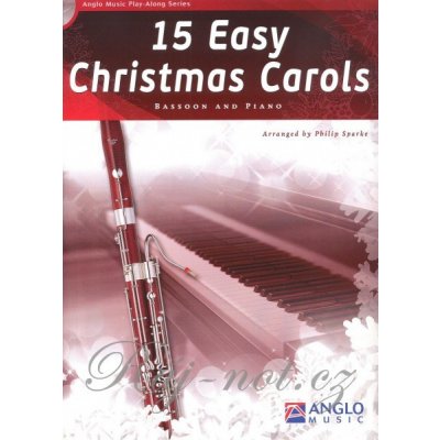 15 Easy Christmas Carols + CD fagot + klavír