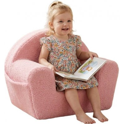 New Baby Dětské křeslo s boční kapsou Teddy pink – Hledejceny.cz