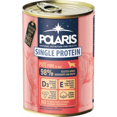 Polaris Single Protein Paté konzerva pro psy vepřová 6x400g
