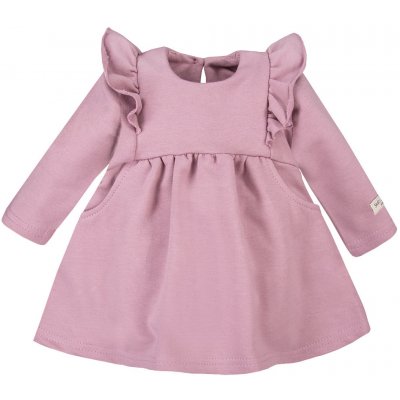 EEVI Šaty s volánky SIMPLY COMFY vřesová – Sleviste.cz