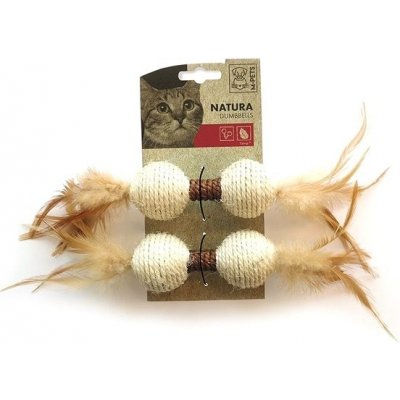 M-Pets Natura sisalové činky s peřím 24 x 4,5 x 4,5 cm – Zbozi.Blesk.cz